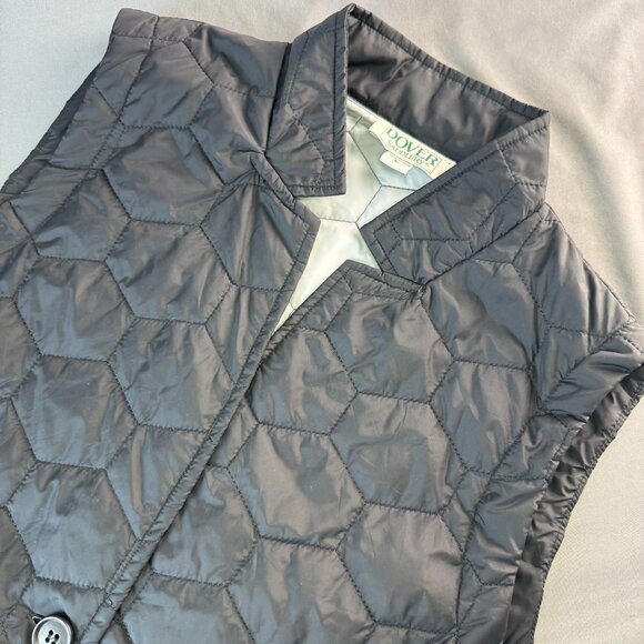 DOVER Saddlery Celia Vest Button-Up Lightweight Horse Ranch Black Logo Riding L - Picture 1 of 10